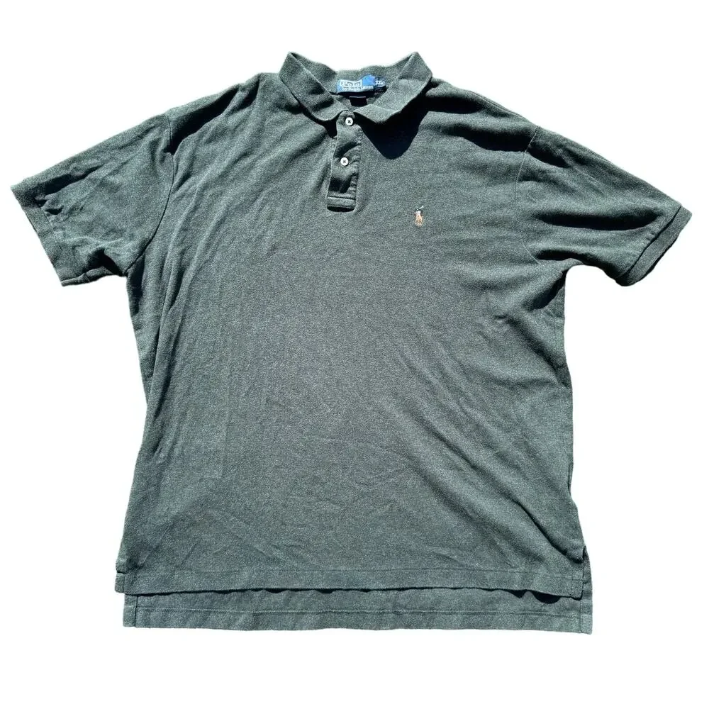 Polo By Ralph Lauren‎ Shirt Short Sleeve Collared Cotton Green Mens Size XXL